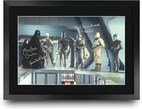 Vista 33 de HWC Trading Star Wars Episodio 1 La Amenaza Fantasma Regalos Presentación Impresa Autografiada Montaje para Fans de Recuerdos de Películas - 16" x