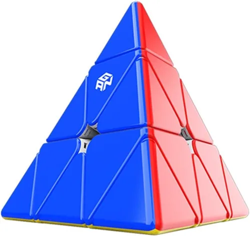 Vista 2 de Cuberspeed GAN Pyramid M sin pegatinas Core Posicionamiento Edición Estándar Triángulo Speed Cube con pirámide 36 imanes