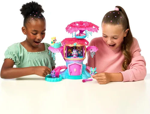 Vista 8 de Magic Mixies Mixlings Magic Light-Up Treehouse con revelación de habitación mágica y exclusiva mezcla de magia brillante y varita Exclusivo