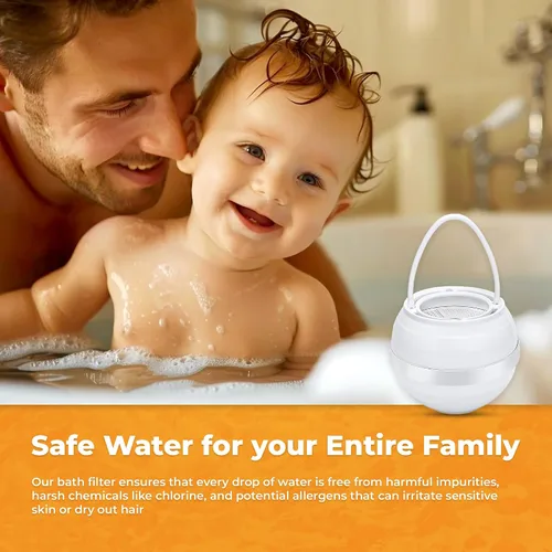Vista 6 de Filtro de baño para bañera – Filtro de agua de baño de 8 etapas sin BPA – Filtro de agua dura de primera calidad para bañera y grifo – Eliminación