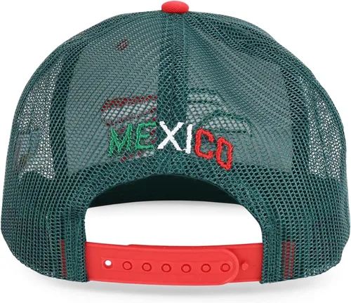 Vista 5 de Trendy Apparel Shop XXL Hecho En Mexico Eagle 3D Bordado Flatbill Snapback Mesh Cap
