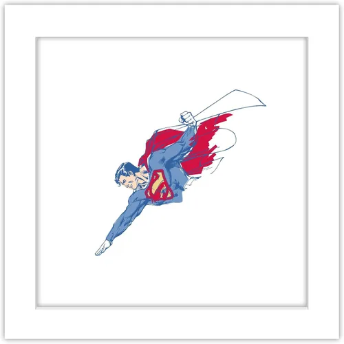 Vista 10 de Trends International Gallery Pops DC Comics Superman - Póster de pared de boceto de torso, 12 x 12 pulgadas, versión enmarcada en negro