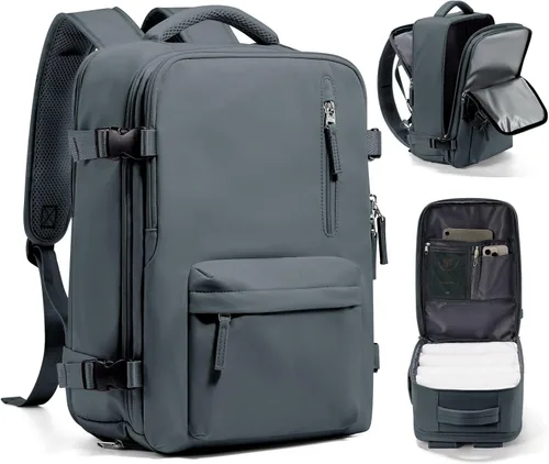 Vista 47 de WONHOX - Mochila grande de viaje, equipaje de mano aprobado para vuelos, mochila para portátil de trabajo y negocios para mujeres y hombres