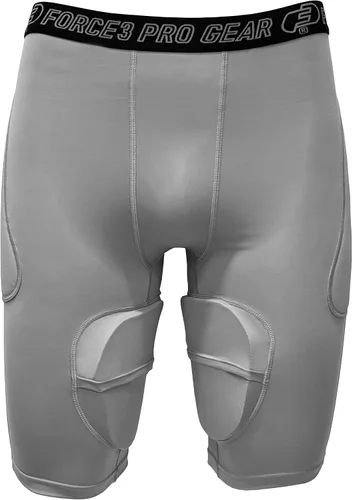Vista 2 de Force3 Pro Gear Catcher - Pantalones cortos de compresión con protección de muslos con DuPont Kevlar