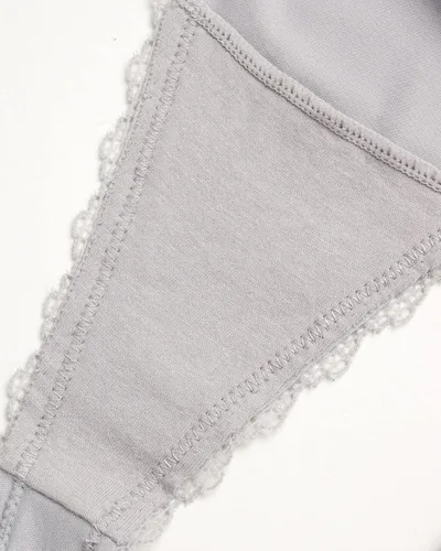 Vista 5 de Lucky Brand Women's Underwear - 5 Pack Microfiber Stretch Lace Thong Panties (S-XL)