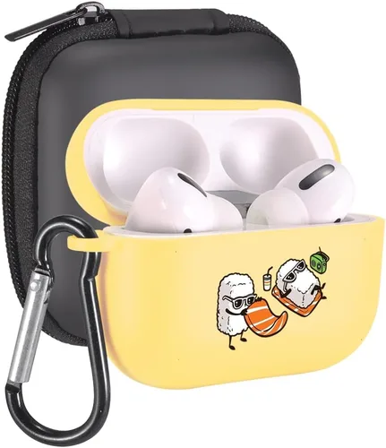 Vista 47 de Funda de mariposas rosas para AirPods Pro con llavero, diseño de animales lindos funda protectora de TPU suave compatible con AirPods Pro Charging