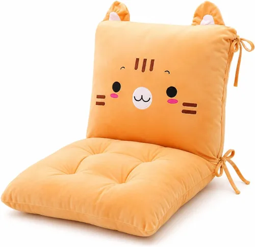 Vista 15 de ChezMax juego de almohadón relleno con acolchado, respaldo y asiento, para auto; silla mecedora cuadrada plegable, con estampado de caricaturas