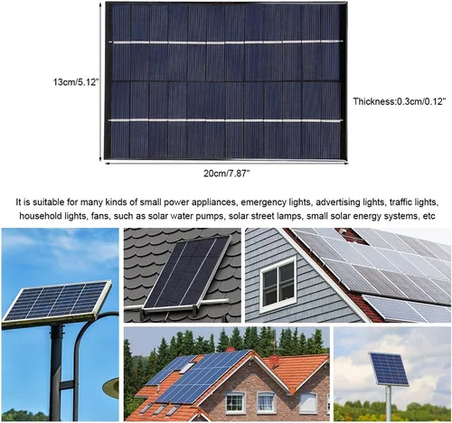 Vista 4 de Mini módulo portátil del panel solar 12V 4.2W DIY cargador de batería de polisilicio con eficacia alta