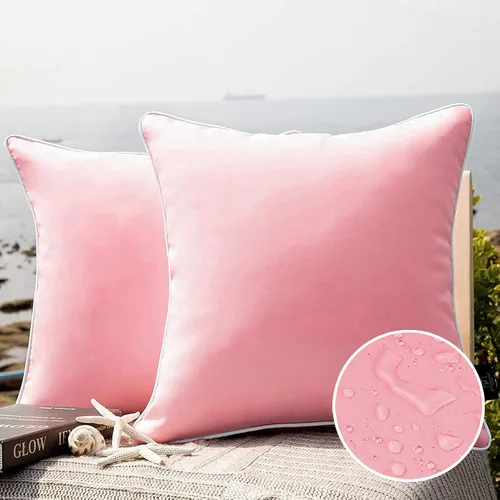 Vista 28 de Phantoscope - Juego de 2 fundas de almohada y cojín cuadradas decorativas, impermeables, para intemperie, sofás, carpas, 18 x 18 pulgadas