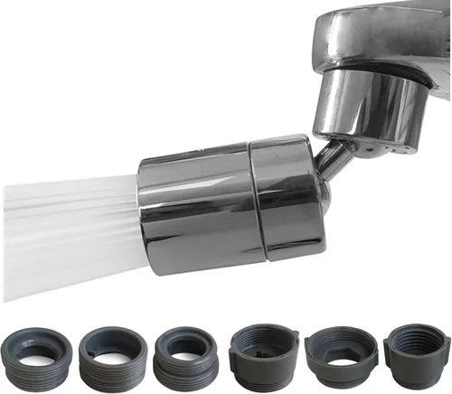 Vista 7 de Extensor giratorio para grifo, adaptadores de grifo de boquilla, filtro universal contra salpicaduras, extensión de grifo de cocina, cabezal