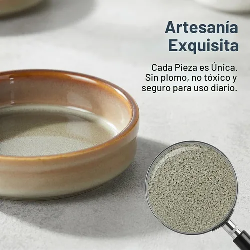 Vista 8 de ONEMORE Ramekins - Juego de 6 moldes aptos para horno, 4 onzas, cuencos de cerámica para souffle, natillas, salsa de inmersión, postre, microondas