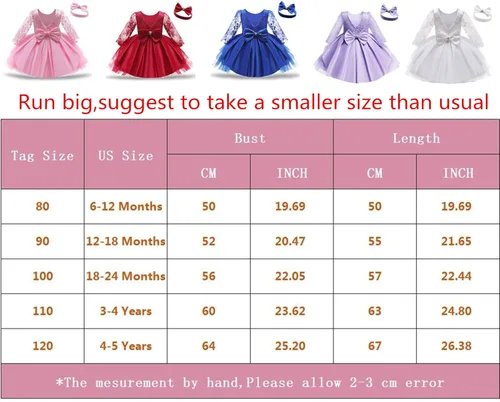 Vista 7 de NNJXD - Vestido de princesa de tul y manga larga de princesa para niña niña pequeña y bebé vestido floral de boda para niña