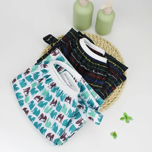 Vista 5 de Mama Koala Revestimiento de cubo para pañales de tela, reutilizable y lavable, impermeable, con correa para cubos de pañales, paquete de 2 (B003M)