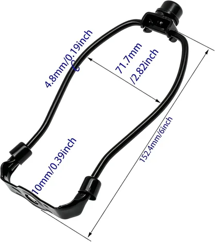 Vista 2 de Soporte para lámpara de 6 pulgadas, paquete de 2 soportes de lámpara de marco de bocina de alta resistencia con base de luz y acabado de lámpara