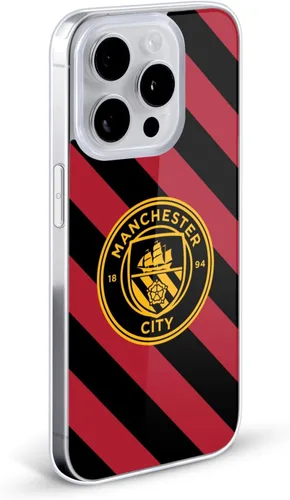 Vista 2 de Head Case Designs Funda de gel con licencia oficial del Manchester City Man City FC Away 2022/23 [protección de grado militar] compatible con Apple