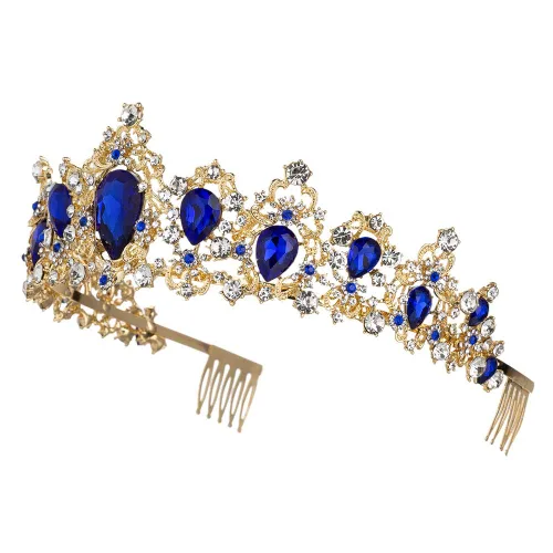 Vista 4 de Coronas rosadas de princesa dulce para mujeres y niñas, con diamantes de imitación de cristal, disfraz de reina, fiesta, festival, boda, tiaras