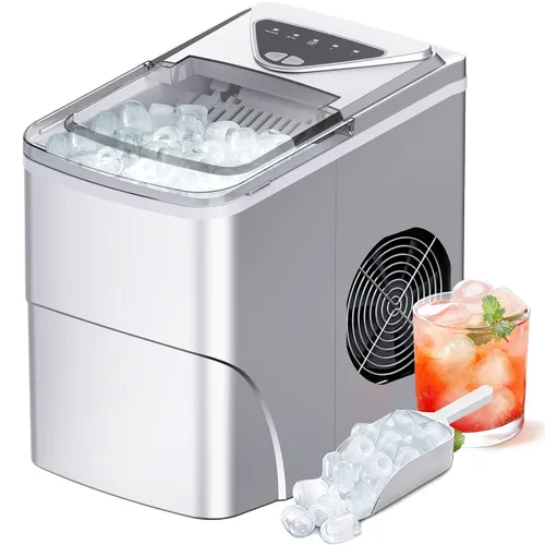 Vista 12 de Silonn Nugget - Máquina de hielo para encimera, hielo de caída automática Acero inoxidable