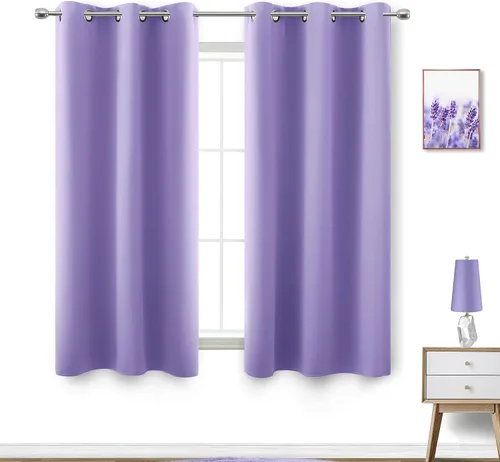 Vista 30 de KOUFALL Cortinas de Baño Aqua para Ventana, Juego de 2 Paneles Decoración Costera Cortinas Cortas Opacas para Ventana Pequeña de Cocina Puerta