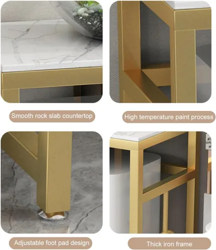 Vista 2 de Robot Vacuum Stand Cabinet,Sweeping Robot Storage Rack,Entryway Hallway Robot Vacuum Cleaner Shelf,Small End Tables for Bathroom,Multi-Functional