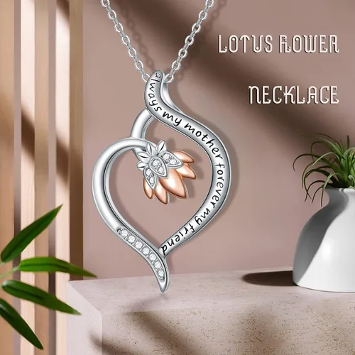 Vista 3 de VONALA Sterling Silver SunflowerRose CrossRoseLotus FlowerHonney BeePineapple Necklace for Women Flower Pendant Necklace Gifts for Girlfriend Wife