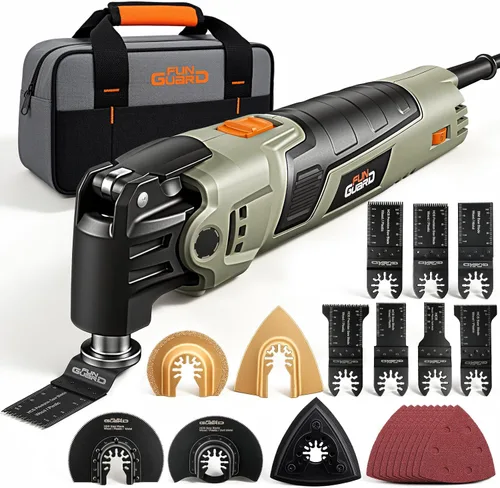 Vista 8 de Herramienta oscilante, 300 W, 6 velocidades, kit de accesorios de 30 piezas