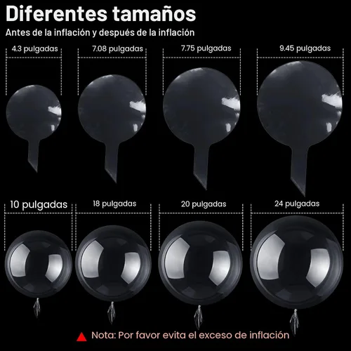 Vista 2 de Sumind 40 globos transparentes Bobo para rellenar burbujas, Burbuja transparente para San Valentín, Navidad, boda, fiesta de cumpleaños