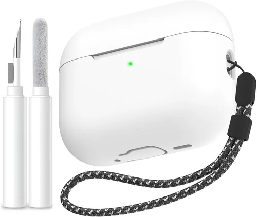 Vista 17 de AhaStyle Funda Protectora de Silicona Mejorada [LED Frontal Visible] Compatible con Apple AirPods 2 y 1 (Negro)