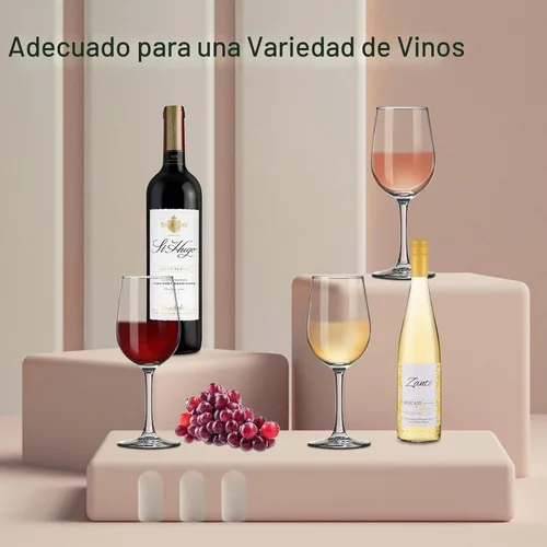 Vista 7 de PARACITY Juego de 2 copas de vino, tallo largo de 10 onzas para vino tinto