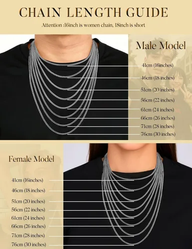 Vista 6 de Jstyle Cuban Link Chain for Men Women 316L Stainless Steel Chain Necklace 3.5mm Non Tarnish Necklaces Black Silver Gold Tone Chains 1618202224262830