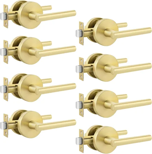Vista 24 de Goldenwarm Juego de cerraduras negras para puerta exterior con cerrojo, aleación de zinc con llave igual con cerrojo de seguridad, manija de puerta