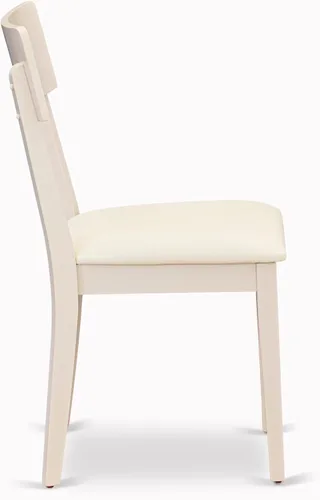 Vista 12 de East West Furniture ANAD3-LWH-LC - Juego de mesa y sillas de cocina de 3 piezas contiene una mesa de comedor redonda con pedestal y 2 sillas