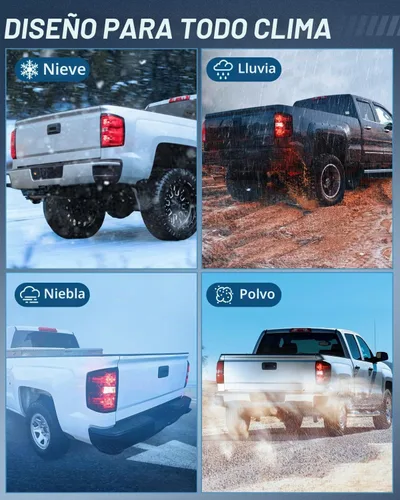 Vista 9 de Ensamble de luz trasera Nilight Compatible con Chevy Silverado 1500 2014 2015 2016 2017 2018 2019, 2500 HD 3500 HD, GMC Sierra 3500HD 2015-2019 Par