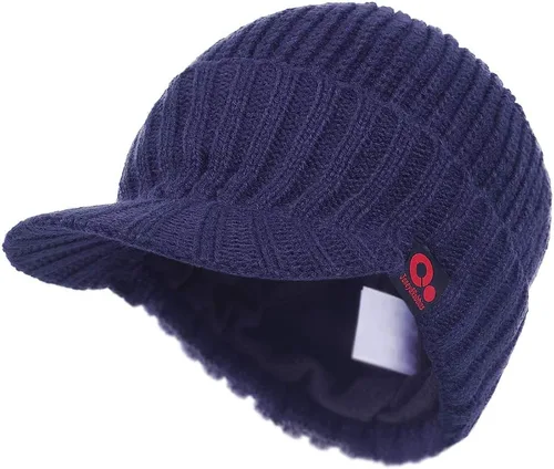 Vista 6 de Janey&Rubbins Gorro de punto diario con orejeras con forro polar y calavera