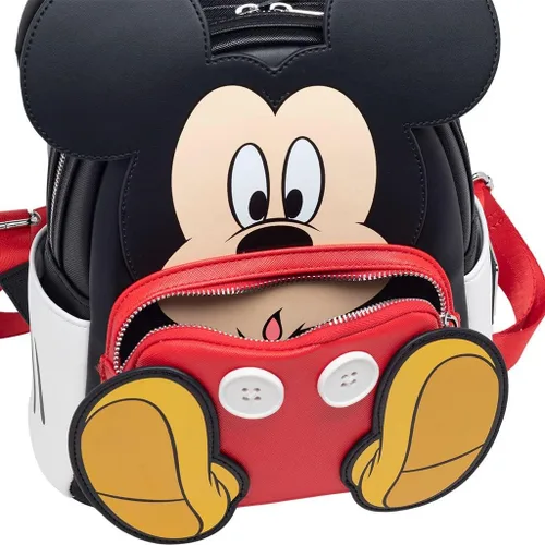 Vista 3 de Loungefly Disney Mickey Mouse Cosplay Mini Mochila, Varios colores, Wdbk3030