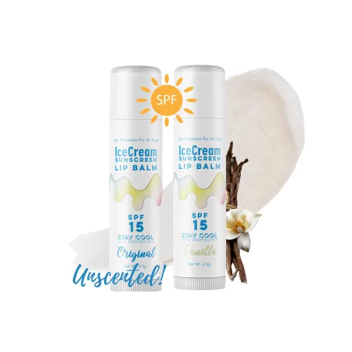 Vista 9 de IceCream Bálsamos labiales con protector solar, protector solar para labios, protector solar resistente al agua para labios, cuidado de labios