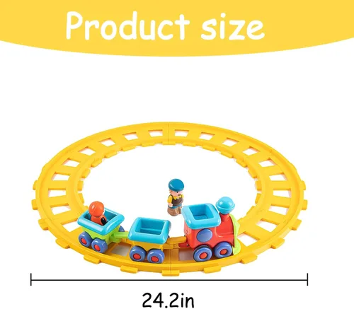 Vista 6 de Tren de juguete, juguetes musicales de tren eléctrico, juegos de tren eléctrico para niños, pistas de tren, juegos de tren adecuados para niños de 1