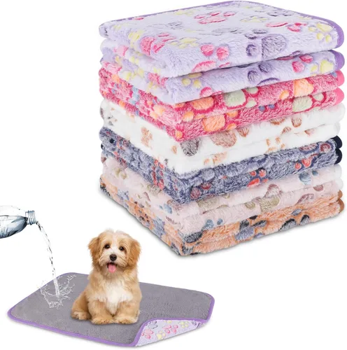 Vista 11 de YUEPET Mantas impermeables para perros, paquete de 2 mantas lavables para perros para cama, sofá, protector de vellón de franela para cachorros