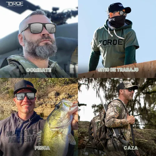 Vista 2 de TOROE Gafas de sol irrompibles TR90 con montura TR90 de policarbonato polarizado hidrofóbico