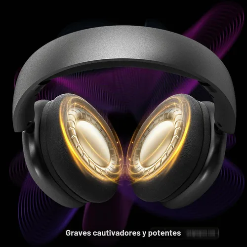 Vista 3 de Mpods - Auriculares inalámbricos con reducción de ruido Bluetooth 5.4 con micrófono, audio de alta resolución, tiempo de reproducción de 48 horas