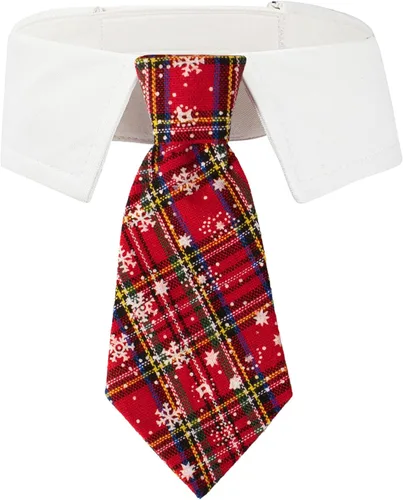 Vista 11 de Corbata de boda para perro, collar formal negro para mascotas, traje de boda ajustable para perros pequeños (S) Adjustable Hook and Loop, Soft