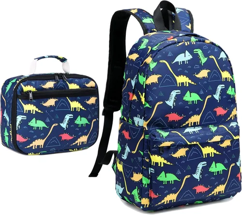 Vista 9 de CAMTOP - Conjunto de mochila y lonchera con estampados divertidos para niños de preescolar y primaria), Y0058-2