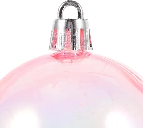 Vista 5 de Garneck Adornos de bolas de Navidad iridiscentes, rellenables, 40 bombillas de Navidad inastillables, bolas decorativas de plástico para decoración