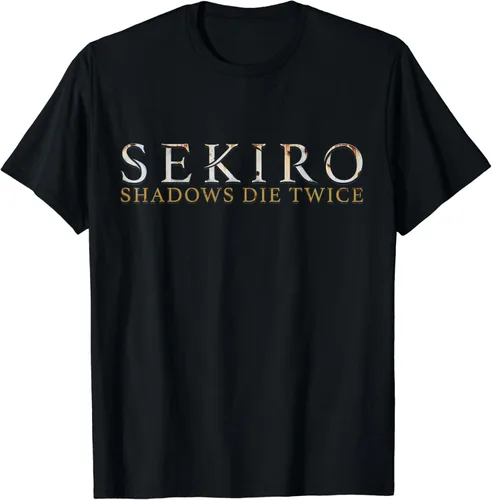Vista 2 de Sekiro Shadows Die Twice Camiseta con logotipo, Negro, S