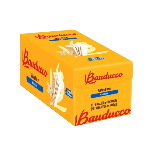 Vista 21 de Bauducco Galletas de oblea, chocolate y avellana, porción individual, 14.1 onzas (paquete de 10), obleas crujientes envueltas individualmente