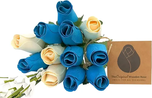 Vista 8 de Ramos originales de rosas de madera en 1, 2, o 3 docenas, Madera de abedul, 1 Docena