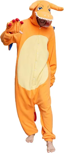 Vista 5 de Dodheah Mameluco de dragón para adultos disfraz de anime disfraz de dibujos animados pijama de Navidad Halloween para hombres mujeres y adolescentes
