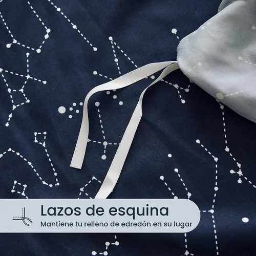 Vista 7 de Wake In Cloud - Juego de funda de edredón de constelación, astrología espacial de galaxia celestial para adolescentes, niños y niñas, ropa de cama