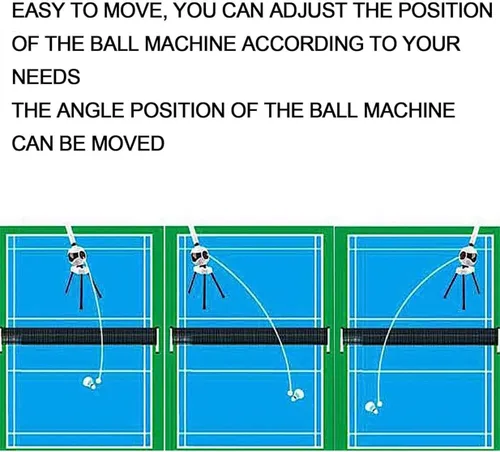 Vista 7 de Máquina de servir bádminton, máquina automática de bolas de entrenamiento de bádminton, máquina de lanzamiento de bádminton para adolescentes
