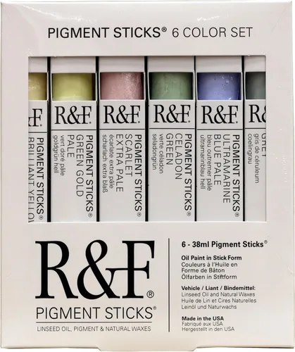Vista 114 de R&F Handmade Paints - Pigmento profesional al óleo en barra, naranja lizarina, 6.4 fl oz