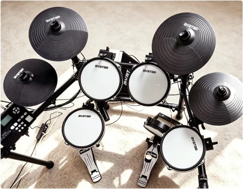 Vista 5 de Juego de platillos electrónicos para expansión de batería eléctrica 10 inch Dual-zone Triggering Cymbal With Choking Function, Arm/Clamp and 6.5ft